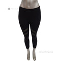 High-Waisted Mesh Cutout Capri Leggings