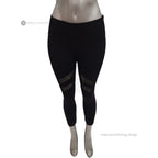 High-Waisted Mesh Cutout Capri Leggings