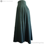 High-Waisted A-Line Flare Maxi Skirt