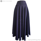 High-Waisted A-Line Flare Maxi Skirt