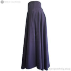 High-Waisted A-Line Flare Maxi Skirt
