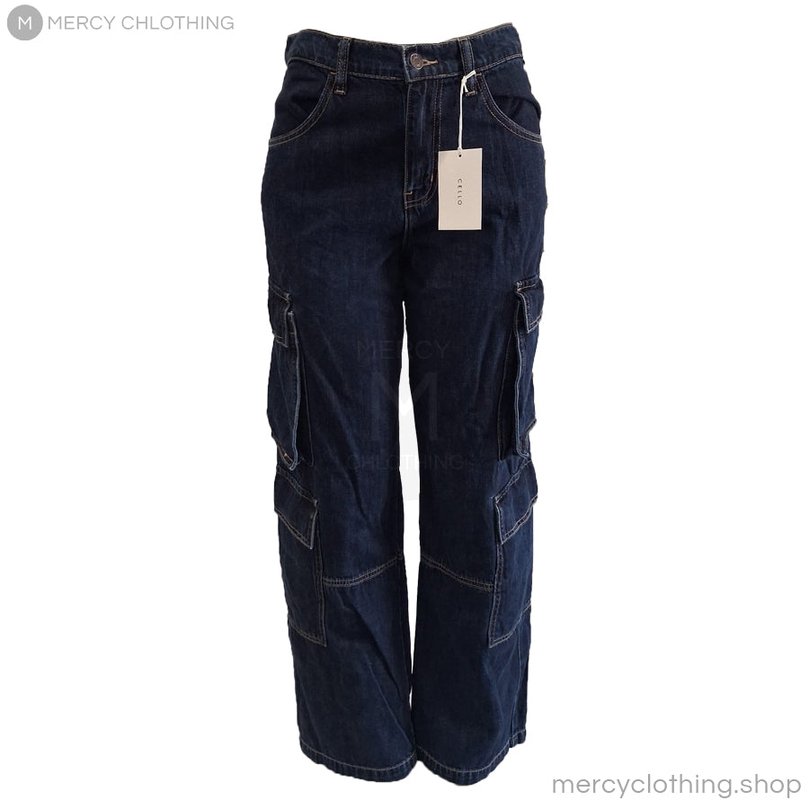 CELLO High-Waisted Wide-Leg Jeans