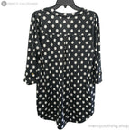 Split-Neck Tunic Blouse with Roll-Tab Sleeves