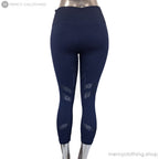 High-Waisted Mesh Cutout Capri Leggings