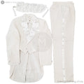 Boy's Formal White Tailcoat Tuxedo Suit 4-Piece Set (White)
