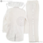 Boy's Formal White Tailcoat Tuxedo Suit 4-Piece Set (White)
