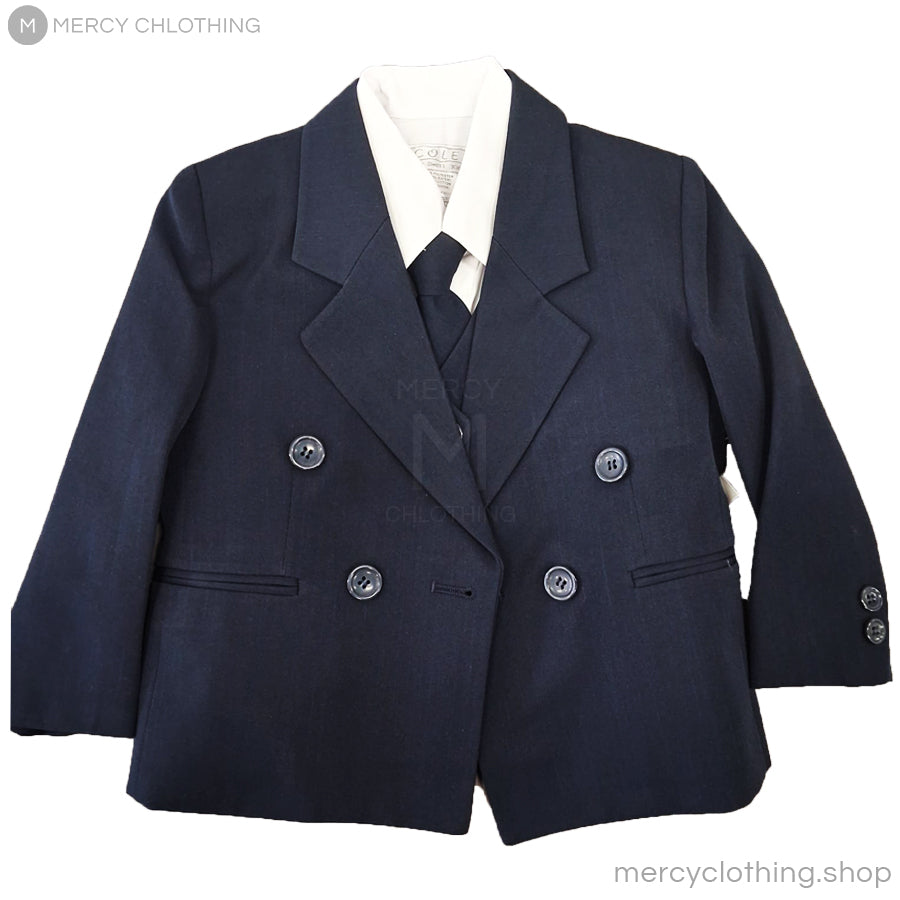 Boy's Formal Navy 5-Piece Suit Set