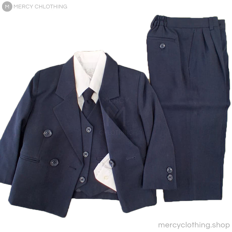 Boy's Formal Navy 5-Piece Suit Set